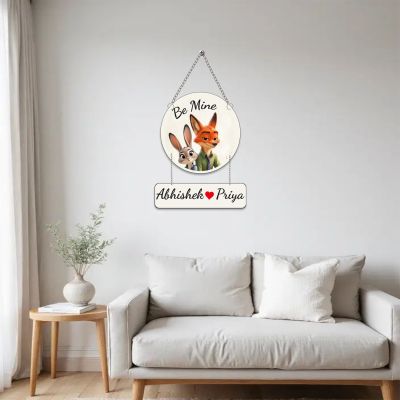 Personalized Be Mine Couple Wall Hanging
